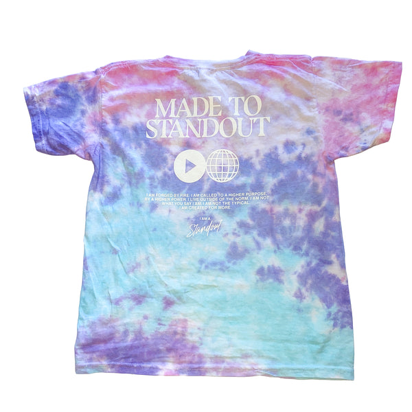 Youth Tie Dye Forged By Fire T-Shirt - Cotton Candy