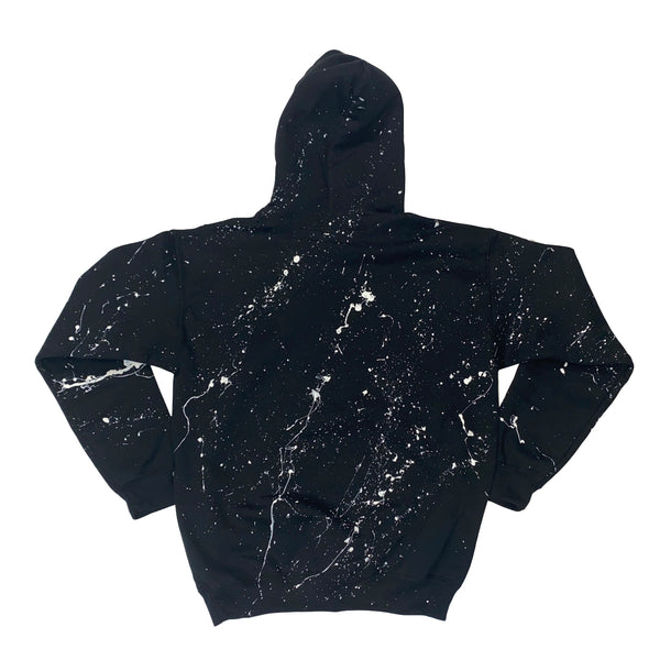 Youth Black Marble Splatter Hoodie