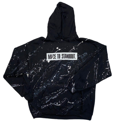 Black Marble Splatter Hoodie