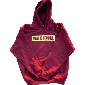 Box Logo Hoodie - Maroon/Tan