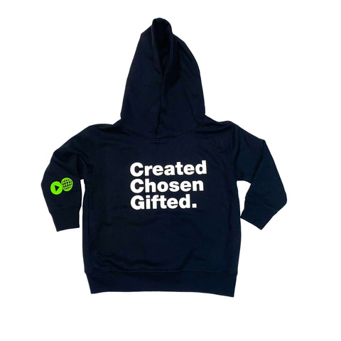 Toddler Created Chosen Gifted Hoodie - Black