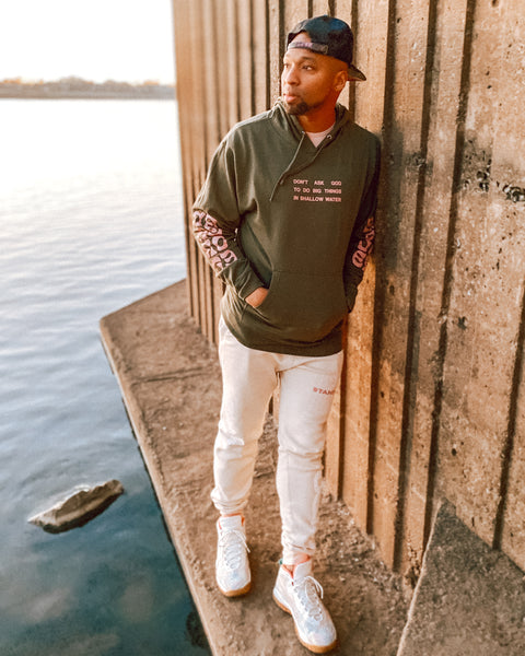 Anchored In Love Hoodie - Green/Pink