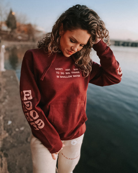 Anchored In Love Hoodie - Berry Jam