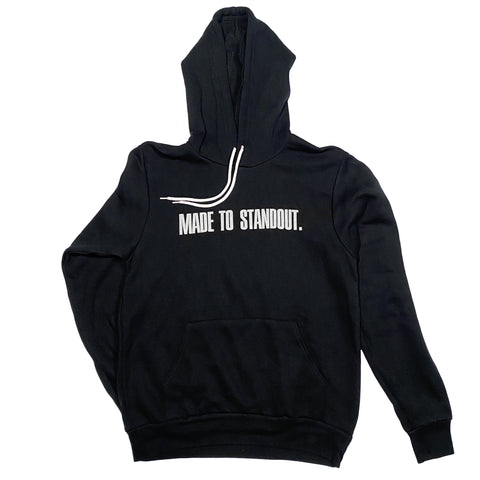 White String Classic Hoodie - Black