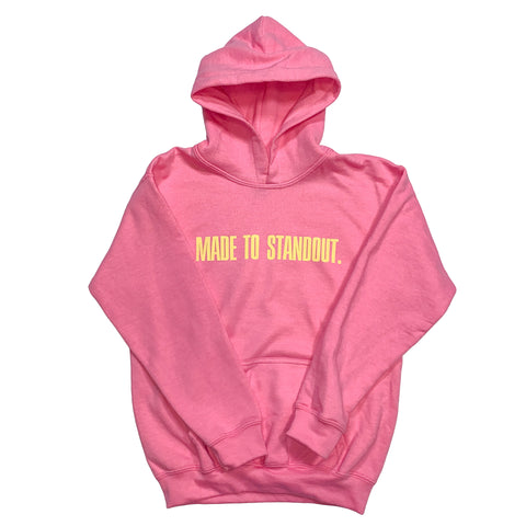 Youth Classic Hoodie - Hot Pink/Tan