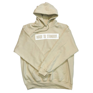 Box Logo Hoodie - Sand/White
