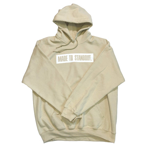 Box Logo Hoodie - Sand/White